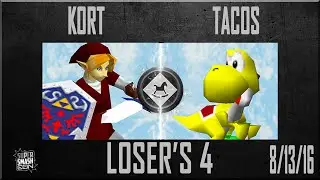 SSC 2016 - Kort (Link, Pikachu) Vs. tacos (Yoshi, Falcon) Super Smash Bros Losers R4 - SSB64