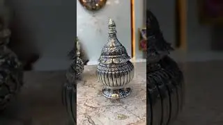 Kumkum boxes or sindoor boxes crafted using silver with antique polish