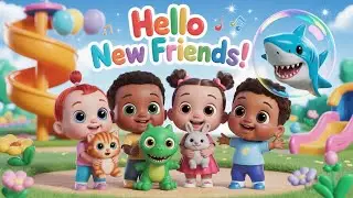 Hello New Friends! 👋 | Fun Musical Nursery Rhyme with Cece, Cody, Nina & J.J. | Kids Songs 3D