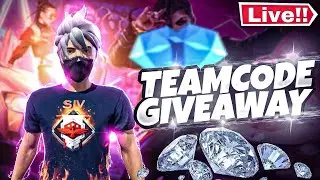 FREE FIRE LIVE CUSTOM ROOM GIVEAWAY FF LIVE TEAM CODE GIVEAWAY|#freefirelive #giveaway #nawabislive