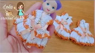 crochet porte-clé كروشي مفيتحات على شكل فستان لتزيين الخزانة و المفاتيح خطوة بخطوة @كروشي جزائري