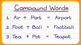 10 Compound Words | What is Compound Word | Examples of Compound Word | compound words in english