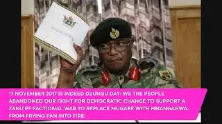 17 November 2017 was Dzungu Day, celebrated removal of Mugabe get Mnangagwa! Frying pan into fire!