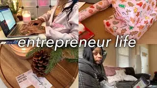 ENTREPRENEUR LIFE VLOG: holiday business ideas, mini inventory haul, gift wrapping orders
