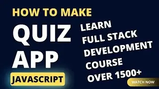 simple quiz app using html css json javascript | quiz app javascript