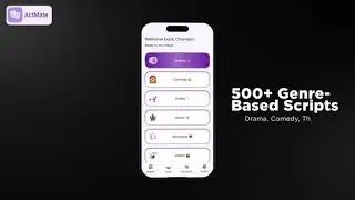 Mobile App Promo Video ||  ActMate &ndash; Your Pocket Drama Coach