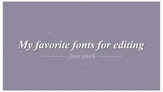 Font pack for editing - rare + unique fonts
