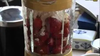 Cappuccino fraise-citronnelle, émulsion vanille