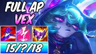 VEX MID FULL AP GAMEPLAY INSANE BURST ~700 AP | Best Build & Runes | League of Legends