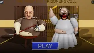 GRANNY VS GRANDPA PRISON RUN! (Obby) No Death Walkthrough 4K. Prison Escape Roblox