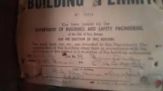 Old Building Permit 1950's