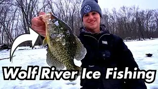 Ice Fishing Wolf River Wisconsin (January 2021)