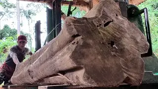 Amazingly advanced log working techniques ||sawmill 