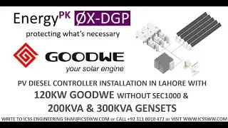 PV Genset Controller 120KW Goodwe with 200 and 300KVA Gensets in Lahore Pakistan