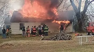 Our local firefighters in training 
