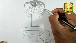 Shiva Drawing 🙏🔥| Snake Drawing | |Trishul Chitra |Shivling Aur Seshnag Ka Chitra | Drawing Snake 