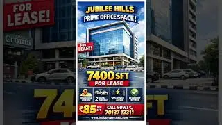 JUBILEE HILLS PRIME OFFICE SPACE! 🏢 | 7400 SFT For Lease | Hyderabad Real Estate #jubileehills