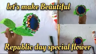 Let's make Beautiful republic day flower#instagram#viral#papercraft#flowers#republicday#craft#trend