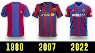 The Evolution of Barcelona Jersey 1912 - 2022 | Barcelona Kits History