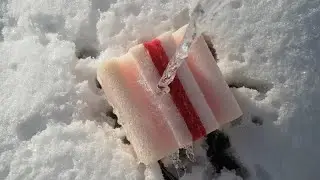 Sponges with hot water & snow - whole & regular ripping ASMR #sponge