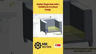Modern Single Sofa Chair Design in SolidWorks 🛋️ | #Shorts