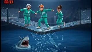 Scary Teacher 3D vs Squid Game | Watch Your Step Crossing Glass Platform Bridge Extreme Challenge