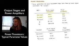 Power Transistors: Typical Parameter Values