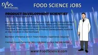 Food Science Job - Product Development Scientist