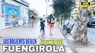 LOS BOLICHES - FUENGIROLA WALK TOUR IN SEPTEMBER 2020, MALAGA, COSTA DEL SOL, SPAIN (4K)