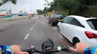 The Netherlands, Maas route by Bike day 1 Rotterdam to Oostvoorne (70 km) (4K)(original sound)