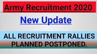 Army Recruitment 2020 | Indian Army 2020 | New update | Exam Notice |