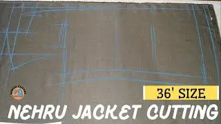 36 Size Nehru Jacket Cutting with Scale Theory || 36 Size Sadri Ki Cutting karne ka Tarika |