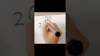 How to turn 200 in rabbit |Easy drawing for kids by @SamnaBabar #drawing #sketch #200 #rabbit