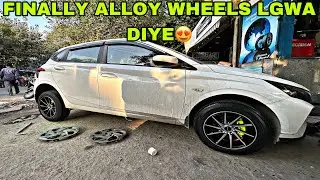 FINALLY I20 ME ALLOY WHEELS LAGWA DIYE😍| ALLOY WHEELS MARKET DELHI | YT VLOGS