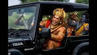 Bajrang Bali On Duty 🚗🚩 | Hanuman Ji Driving AI Video #BajrangBali #HanumanJi #JaiShriRam #AIvideo 