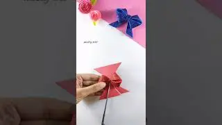 Cute bow with glitter foam sheet  🎀| DIY BOW TUTORIAL#shorts