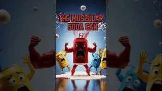 The Muscular Soda Can 🥤💪 |New Character #3danimation #animation