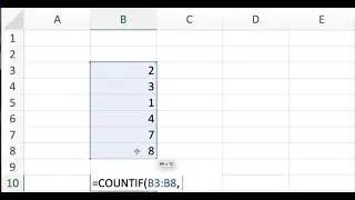 Excel, COUNT if Greater or Less Quick Example