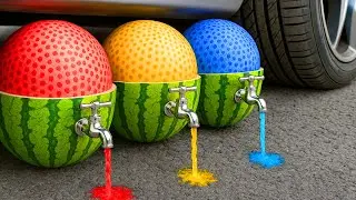 Experiment Car vs Slime Watermelon! Best Crushing Crunchy, Soft Things! Crunchy Ex