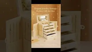 Homde White & Gold Jewelry Box Review | Luxury Watch & Necklace Organizer #amazonfinds