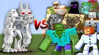 МУТАНТ-СКЕЛЕТ-ВОЛК против ВСЕХ МОБОВ-МУТАНТОВ в БИТВЕ МОБОВ MINECRAFT