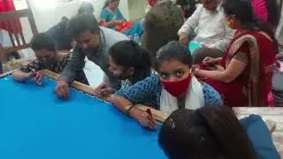 Aari tari Embroidery by Designing students of MLSU