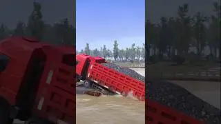 #SceneryOnTheRoad# SpinTireMuddyRun#simulationgame#heavytruckdriving
