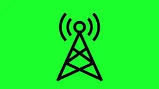 Communication Tower Icon Animated Green Screen - Free Animation Download