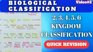 Biological Classification Quick revision note class 11 NCERT 2 kingdom and 5 Kingdom Classification.