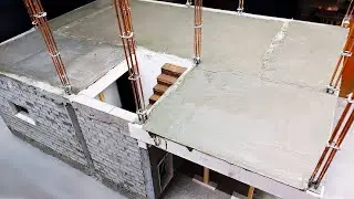 How to Build a Miniature Villa House &ndash; Ep5: Concreting Of The First Roof Slab