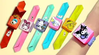 DIY Sanrio Box Bracelet/ Wristband Origami &ndash; Cute Paper Jewelry with Hello Kitty, Kuromi & Friends!