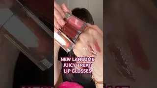Swatching new lip glosses by @lancomeusa !!! They&rsquo;re SO HYDRATING! pr unboxing #lipgloss #lanc&ocirc;me