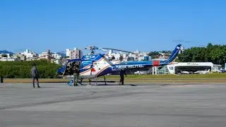 Decolagem e pouso do helic&oacute;ptero Esquilo P&eacute;gasus 10 da PMMG/Comave do Aeroporto da Pampulha (PLU)