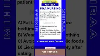 DHA Q&A 7 | MIHIRAA #DHA #DHANursing #dhaexam #dhaexampreparation #Mihiraa